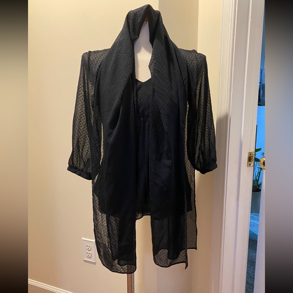 Fossil Blouse. LS. Polka Dots
